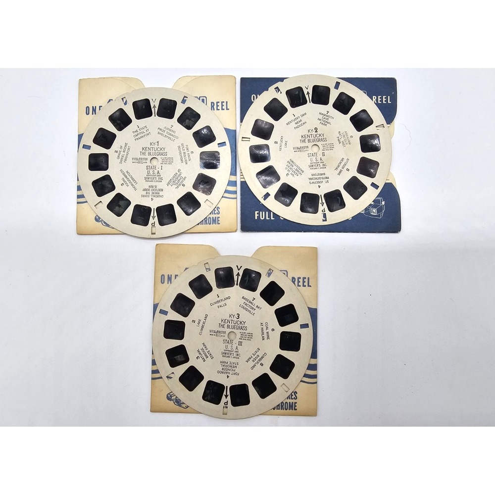 VTG GAF Viewmaster & 19 Reels: Cities, Nat'l Parks, WWII, Jerusalem & More - Picture 4 of 11